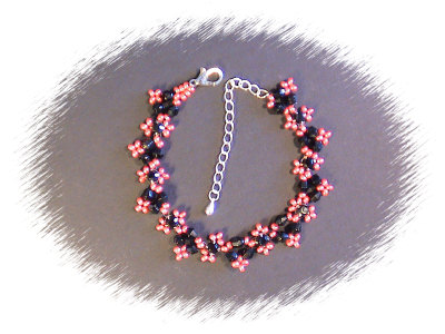 Armband rot/schwarz