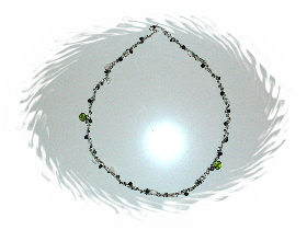 gehäkelte Perlenkette (grün)