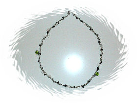 gehäkelte Perlenkette (grün)