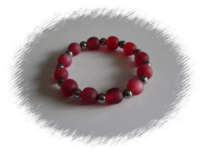 Kugelarmband rot