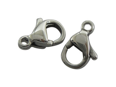Karabinerverschluss, platin, 9mm, 1 Stk
