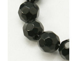 Glasschliffperlen Black, 6mm, 50 Stk