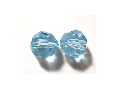 Round, 4mm, Aquamarine, 10 Stk