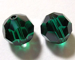 Round, 4mm, Emerald, 10 Stk