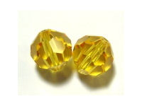 Round, 4mm, Light Topaz, 10 Stk