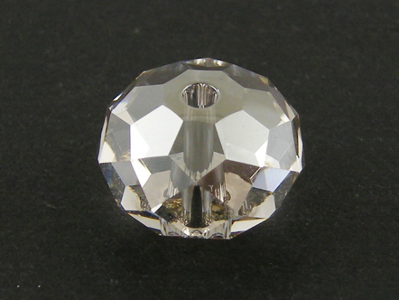 5040 Faceted Briolette, 8mm, Crystal Silvershade, 1 Stk