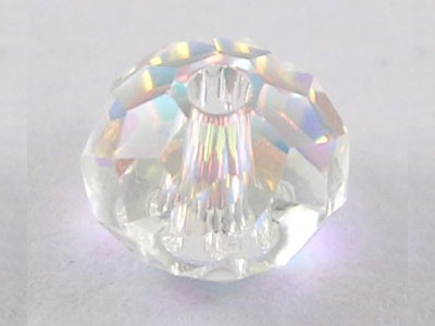 5040 Faceted Briolette, 8mm, Crystal AB, 1 Stk