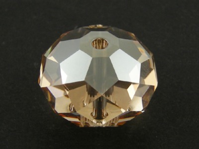 5040 Faceted Briolette, 12mm, Crystal Golden Shadow, 1 Stk
