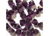 Bicone, 5mm, Amethyst Satin, 10 Stk