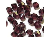 Bicone, 3mm, Burgundy, 50 Stk