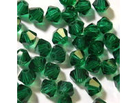 Bicone, 3mm, Emerald, 50 Stk
