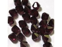 Bicone, 6mm, Garnet, 10 Stk