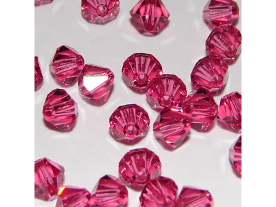 Bicone 5301, 6mm, Indian Pink, 10 Stk