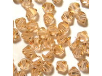 Bicone, 6mm, Light Peach, 10 Stk