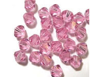 Bicone, 3mm, Light Rose, 50 Stk