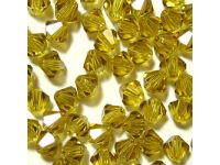 Bicone, 5mm, Lime, 10 Stk