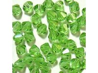 Bicone, 8mm, Peridot, 5 Stk