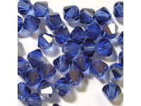Bicone, 5mm, Sapphire Satin, 10 Stk