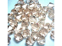 Bicone, 6mm, Silk, 10 Stk