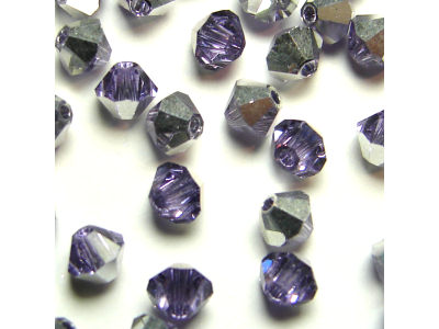 Bicone, 4mm, Violet CAL, 50 Stk
