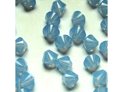 Bicone, 4mm, Air Blue Opal, 50 Stk