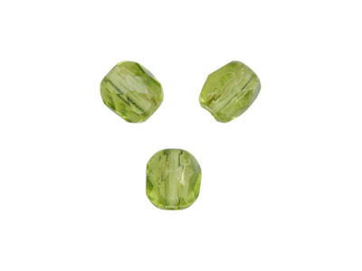 Glasschliffperlen Light Olivine, 4mm, 100 Stk