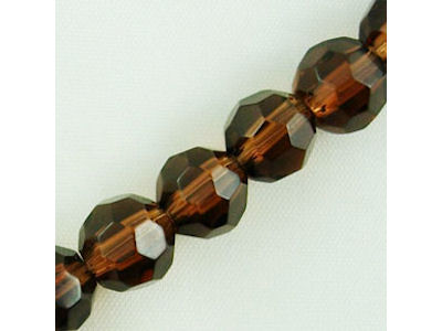 Glasschliffperlen Brown, 4mm, 100 Stk