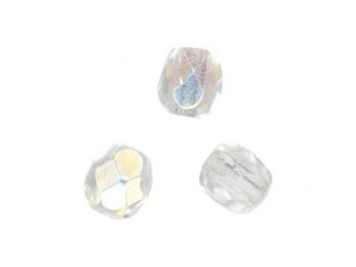 Glasschliffperlen Crystal AB, 4mm, 100 Stk