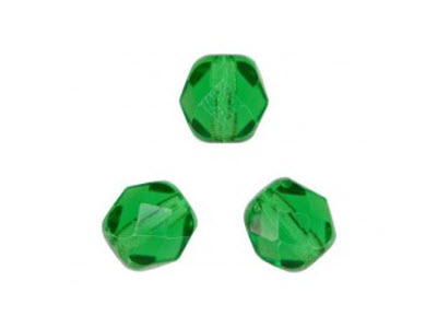 Glasschliffperlen Green, 4mm, 100 Stk