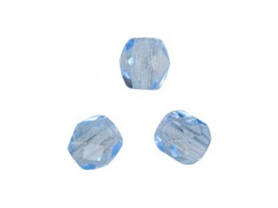 Glasschliffperlen Light Sapphire, 4mm, 100 Stk