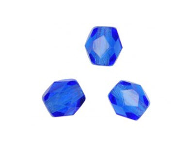 Glasschliffperlen Sapphire, 4mm, 100 Stk