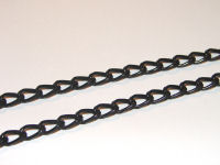 Kette, schwarz, 5x9mm