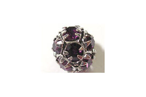 Strass-Kugel Amethyst, 7mm