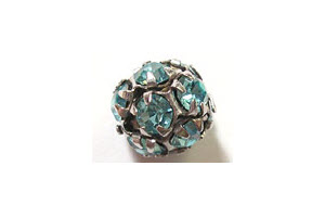 Strass-Kugel Aquamarine, 7mm