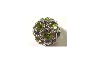 Strass-Kugel Olivine, 7mm