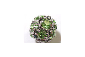 Strass-Kugel Peridot, 7mm