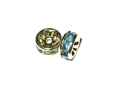 Strassrondell, indicolite, 8mm (Aktion)