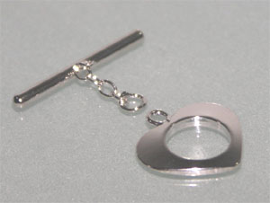 Ringverschluss "Herz", 15mm, 1 Stk